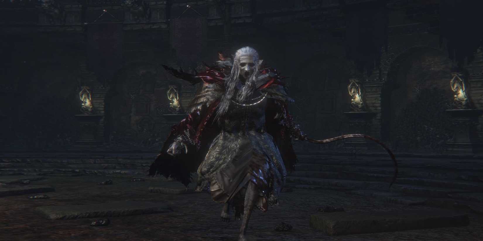 Pthumerian Descendant boss fight in Bloodborne