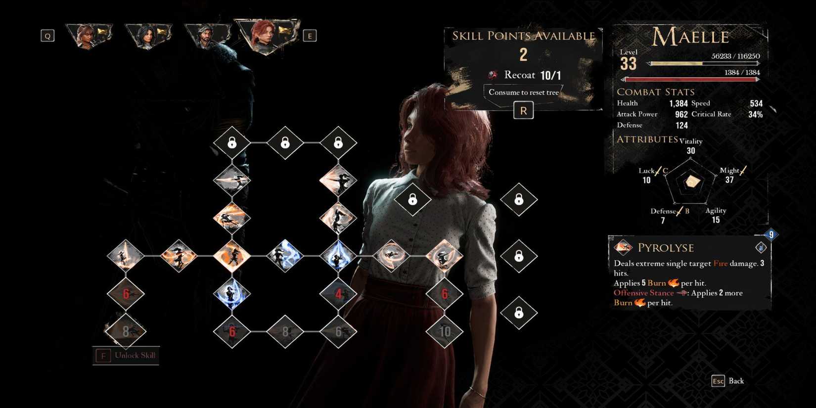 Pyrolyse skill showcase in Clair Obscur Expedition 33