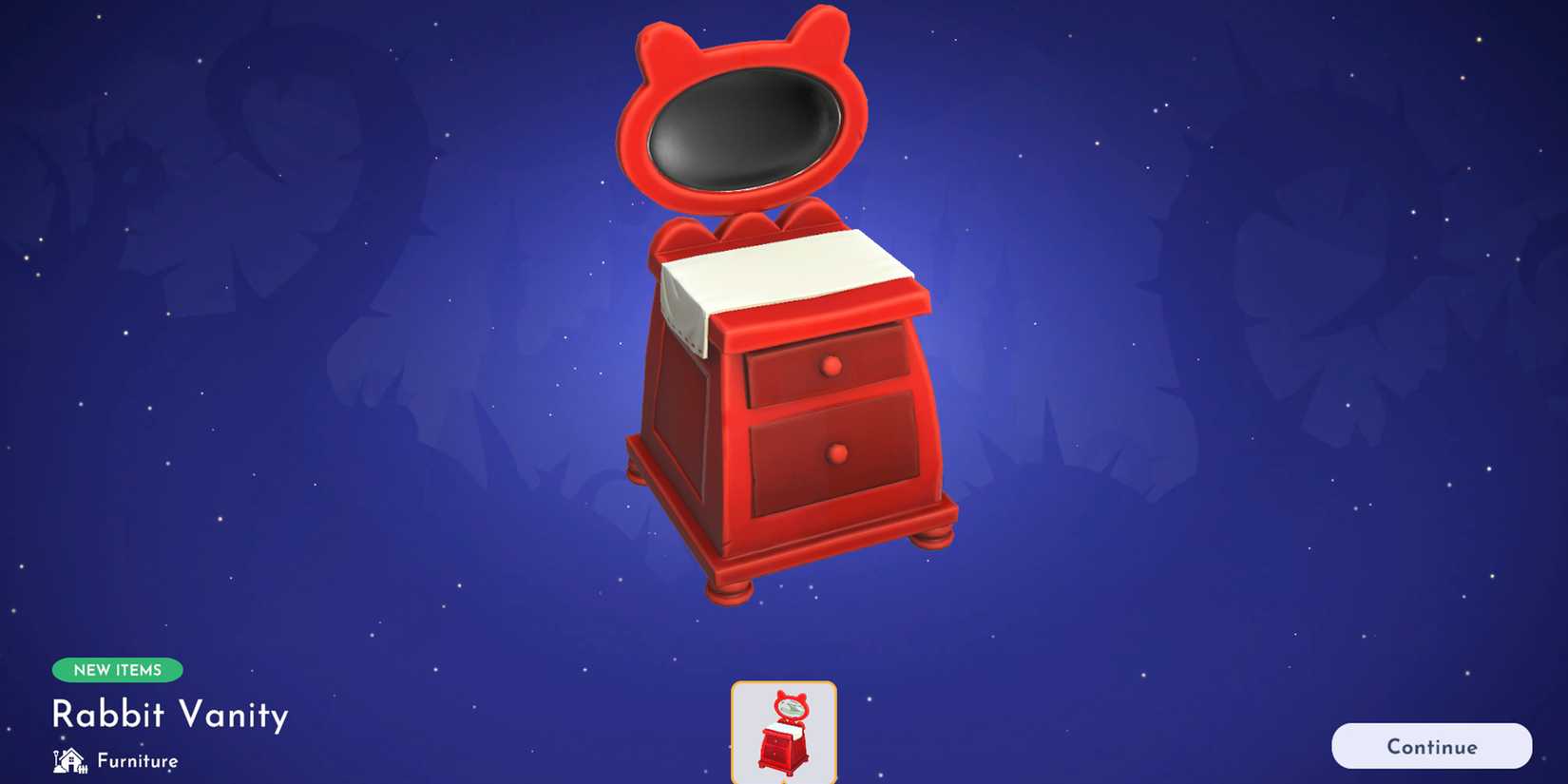 rabbit vanity in ddv disney dreamlight valley