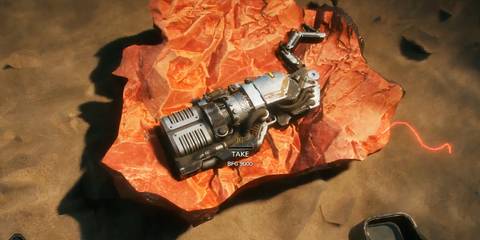 Finding the BFG-9000 inside a meteorite in Rage 2