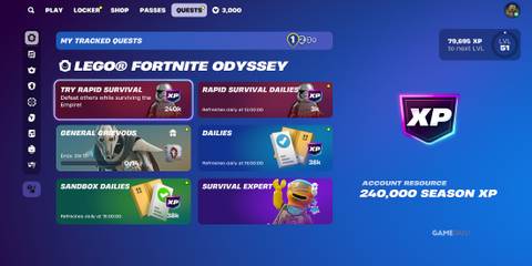 Rapid Survival Quests in Fortnite