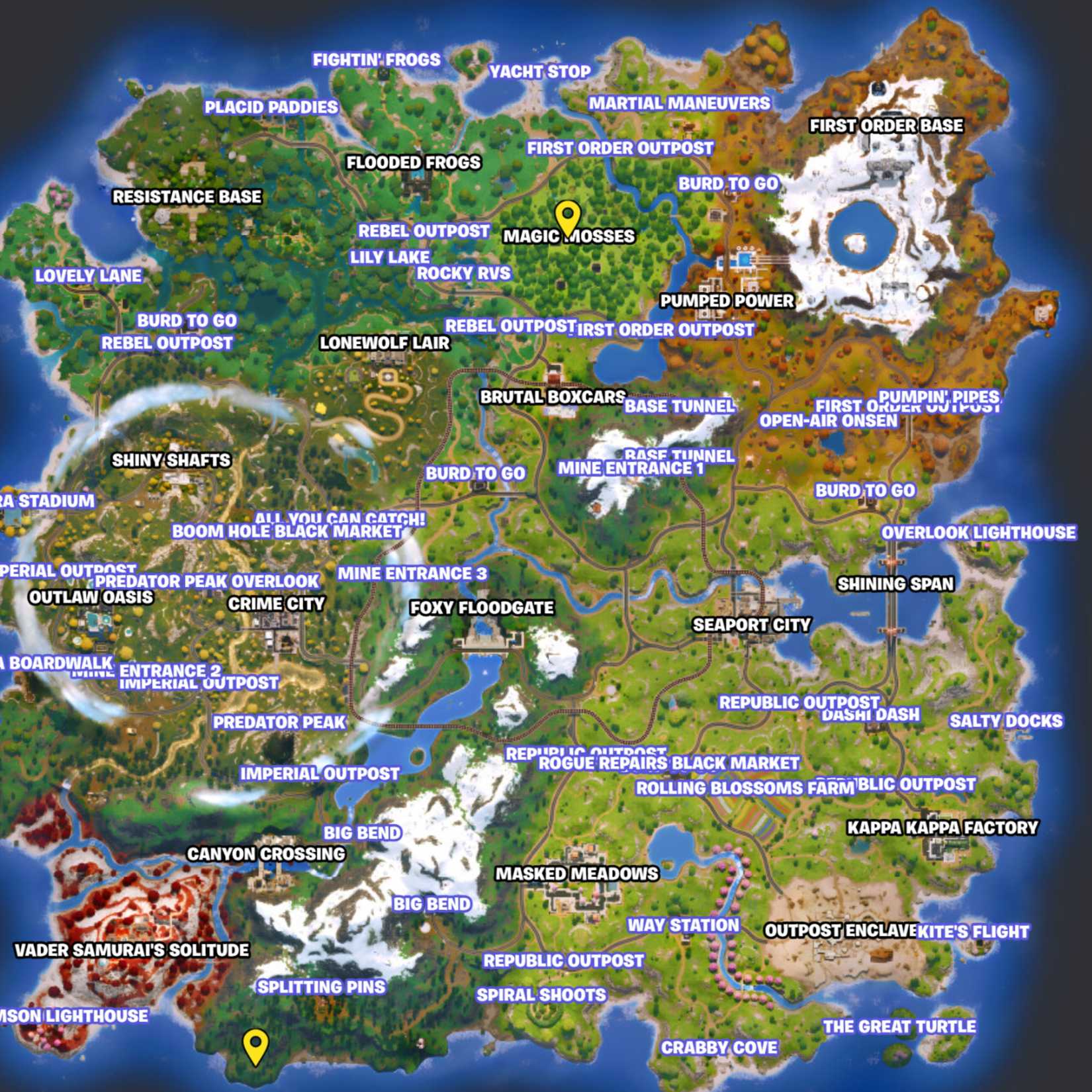 Rustbolt Rares Map Where to Find Rare Chests in Fortnite (Guaranteed Spawn Locations)