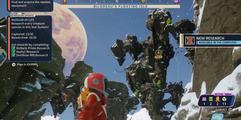 Reaching the Supply Crate in Bilodeau's Floating Isle Revenge of Savage Planet