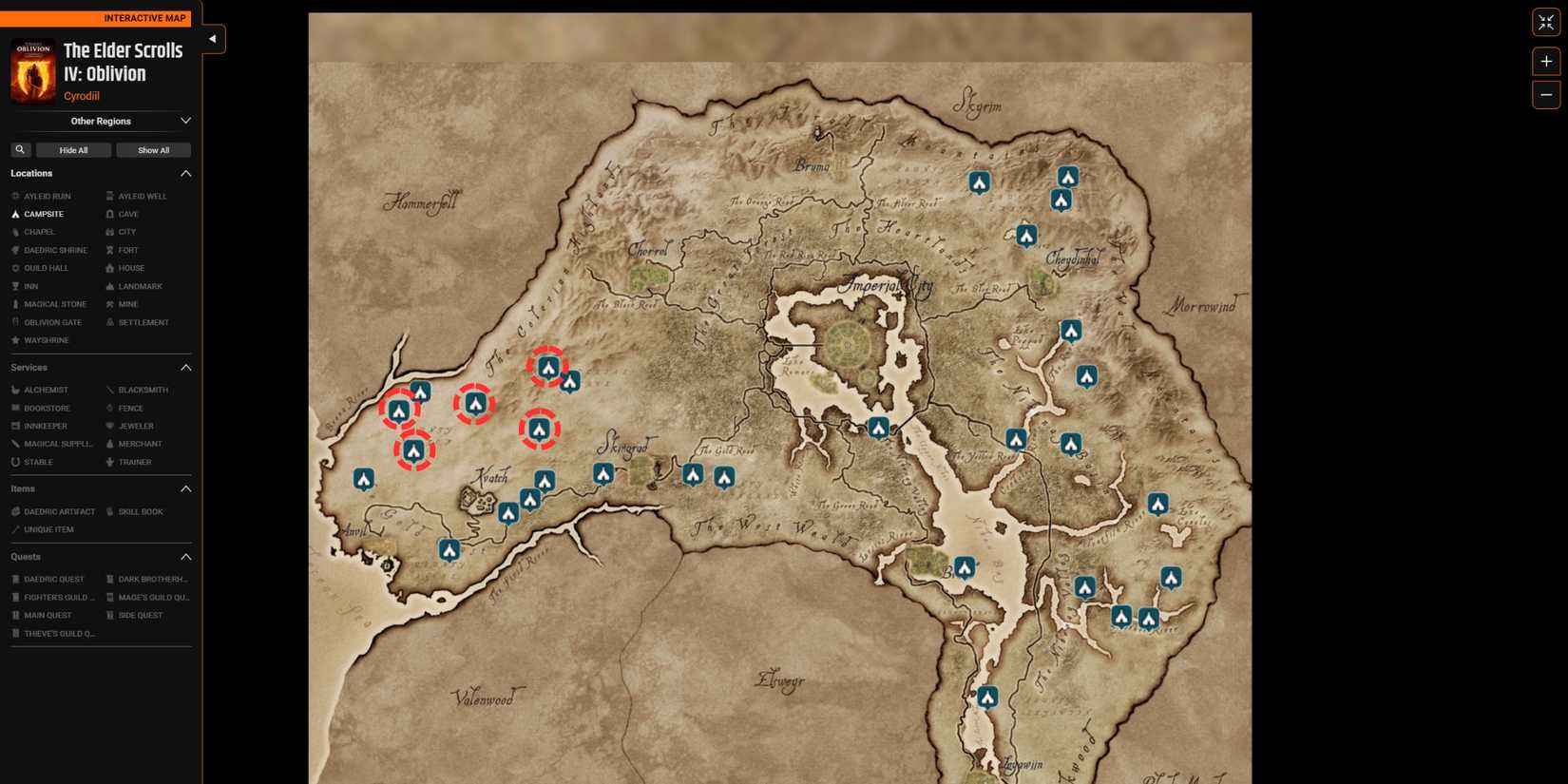 repairing the orrery camp locations in the elder scrolls 4 oblivion remastered