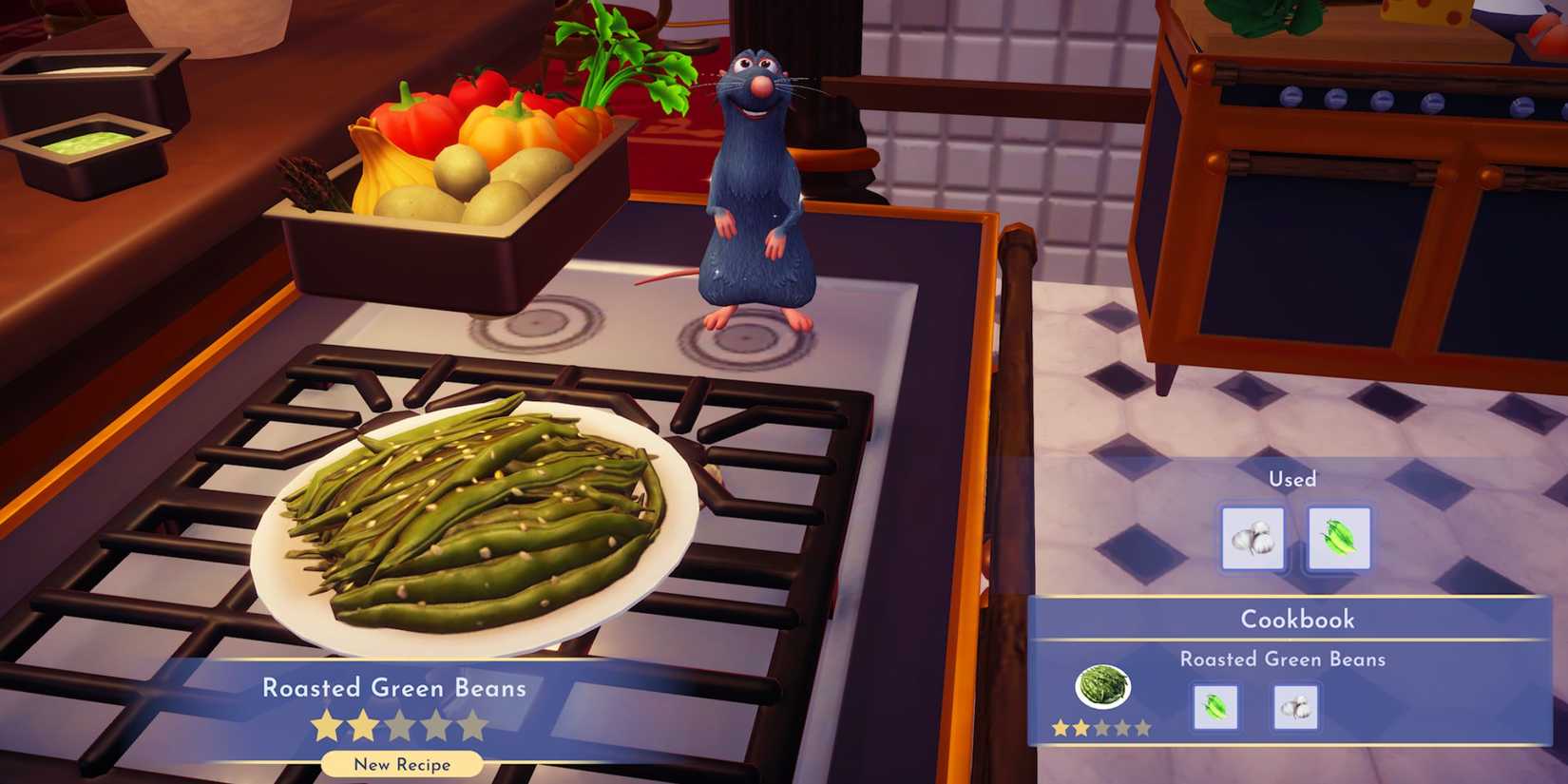 Roasted Green Beans recipe in Disney Dreamlight Valley