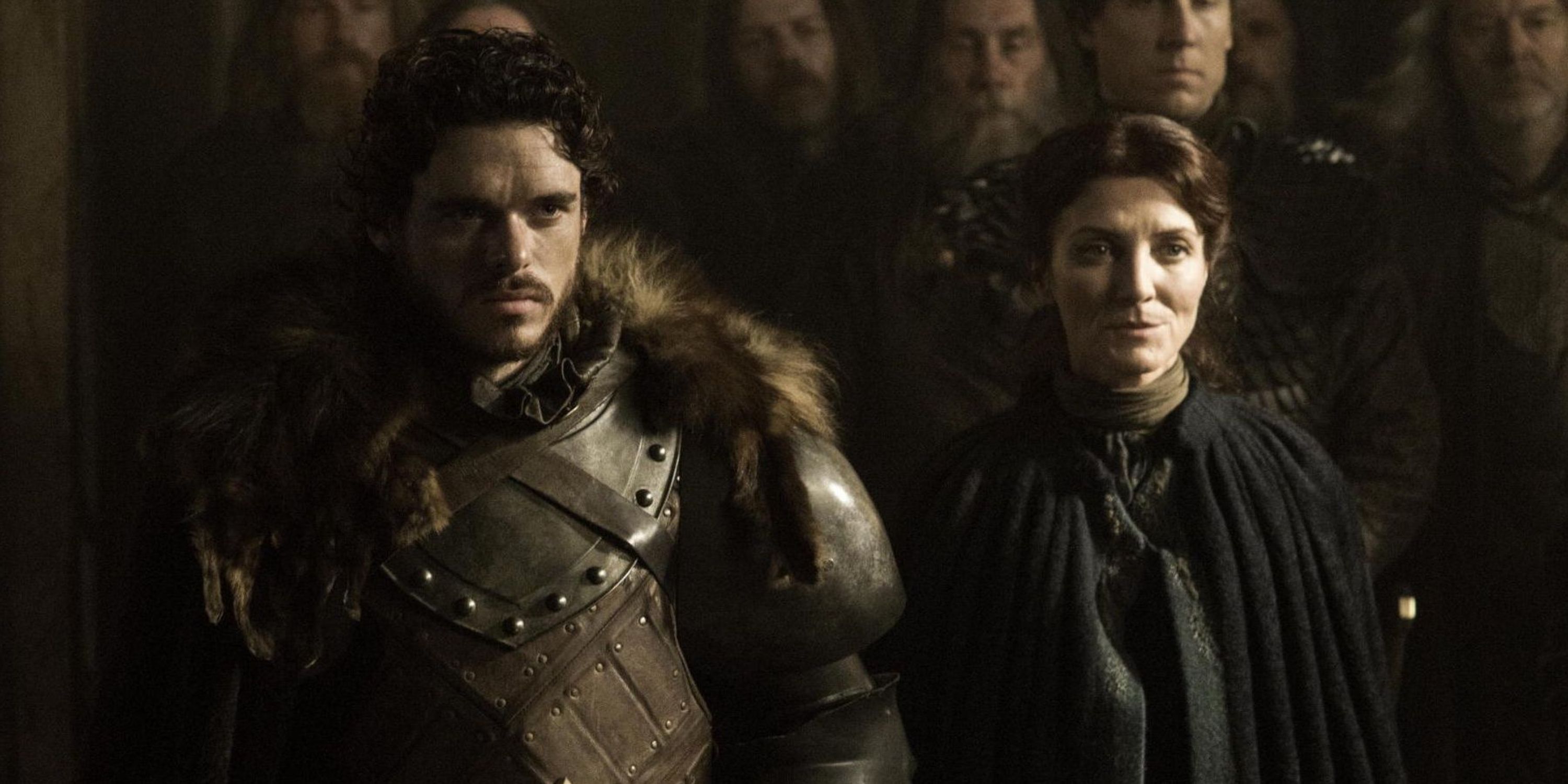 Robb Stark and Catelyn Stark in Game of Thrones