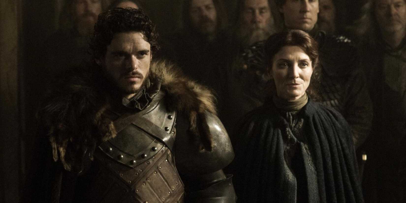 Robb Stark and Catelyn Stark in Game of Thrones