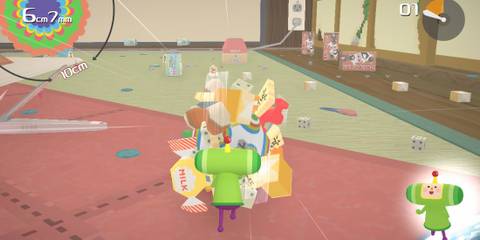 Rolling a ball on the floor Katamari Damacy Reroll