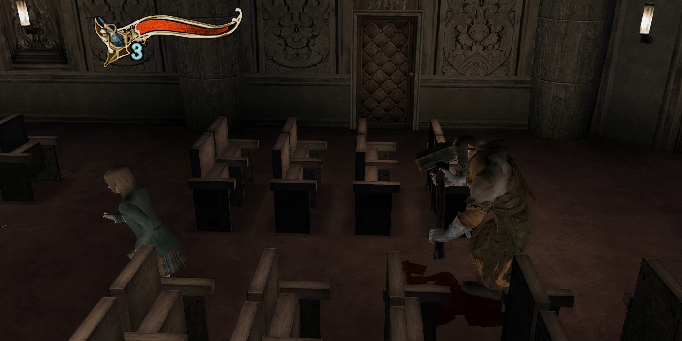 Running from a killer in Clock Tower 3