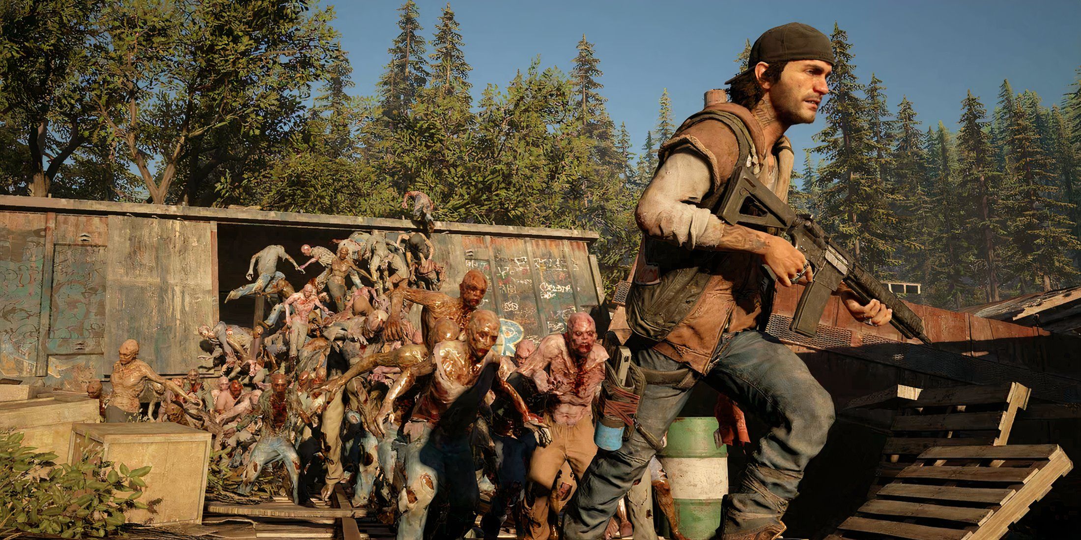 Running from a Zombie Horde in Days Gone