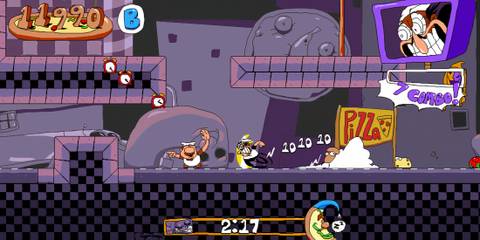 Running in a level in Pizza Tower