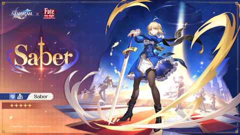 Saber's drip marketing from Honkai: Star Rail's Fate/Stay Night collaboration.