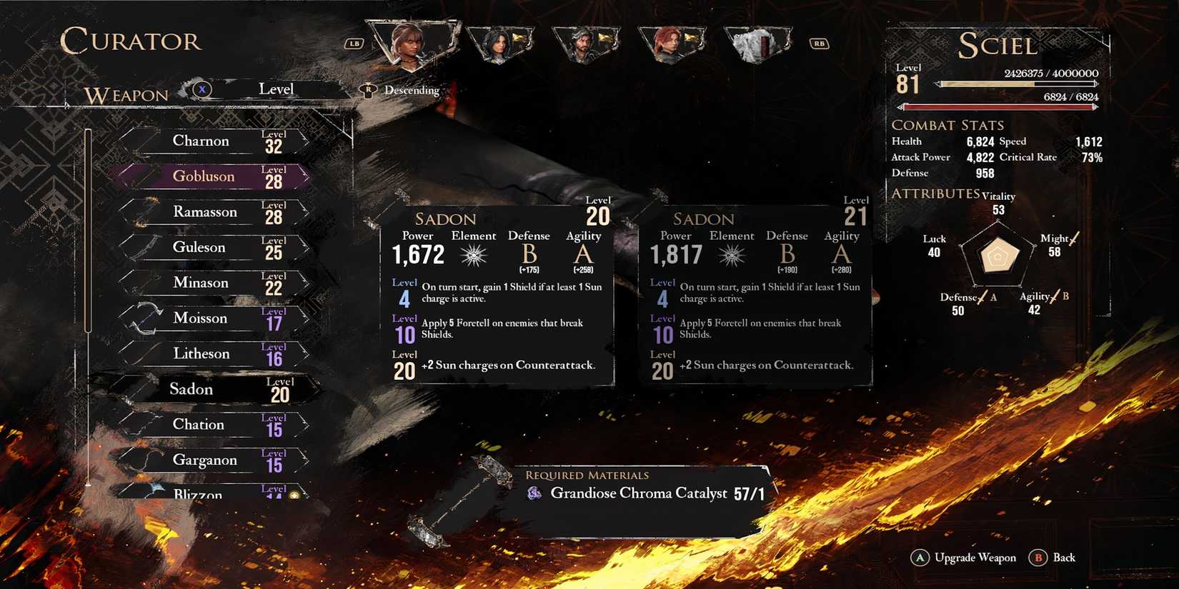 Sadon weapon in Clair Obscur Expedition 33