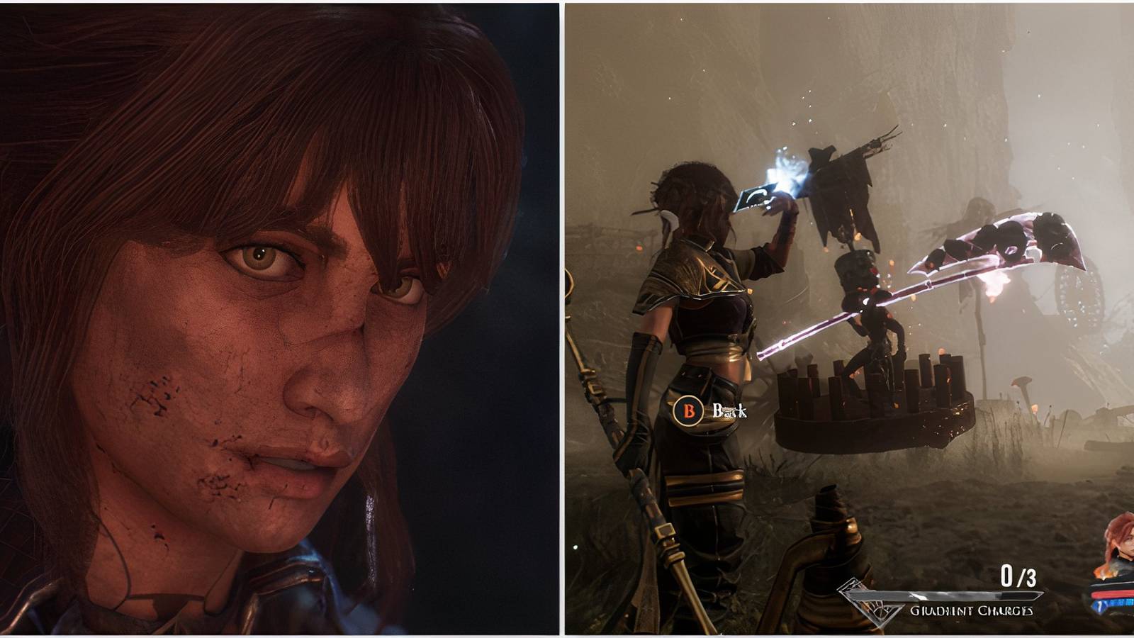 Sciel and and fighting a boss in Clair Obscur Expedition 33