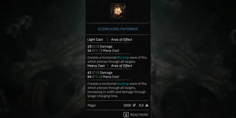 scorching pathway spell in tainted grail the fall of avalon