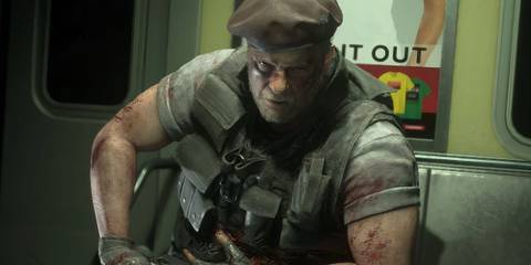 Mikhail sitting in a tram car