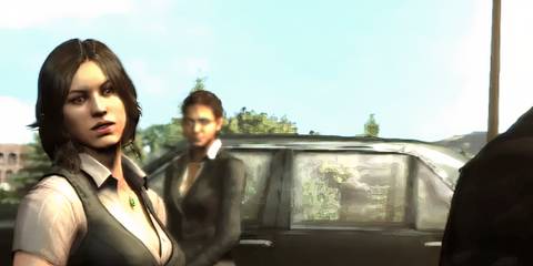 Helena with Hunnigan in the background in Resident Evil 6