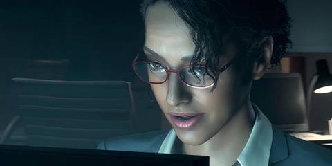 Hunnigan on a computer