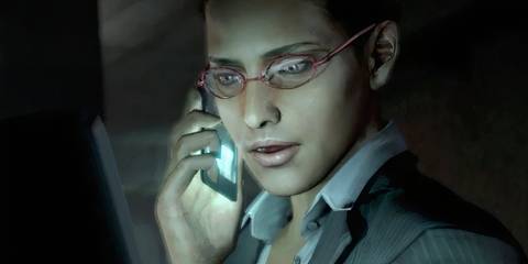 Hunnigan on her phone talking to Leon 