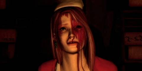 Lisa with blood on her face