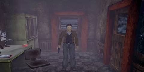 James in an office in Silent Hill
