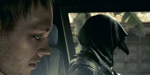 Iving and a hooded figure