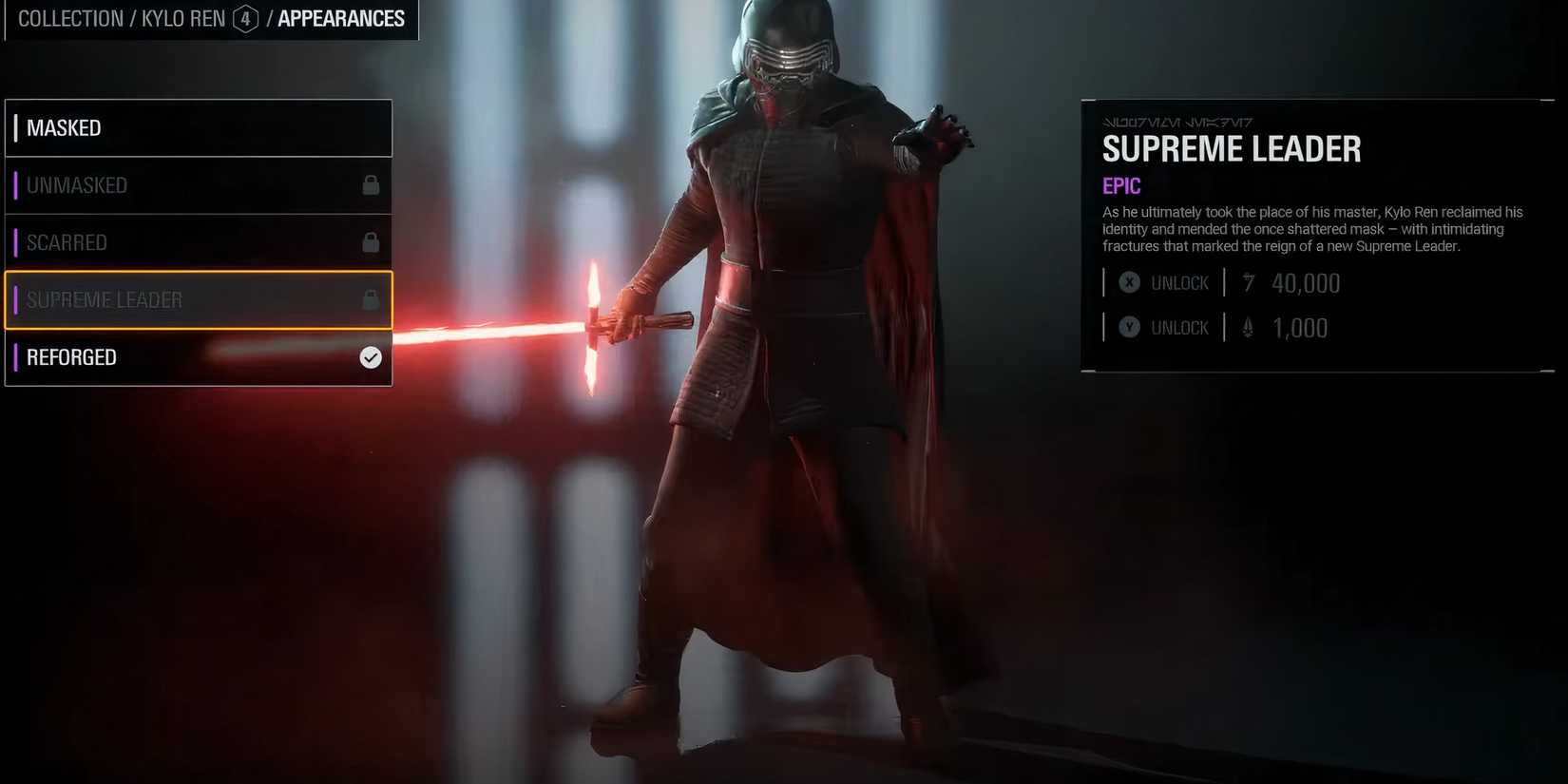 Kylo Ren supreme leader skin