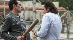 Negan scaring Eugene in The Walking Dead