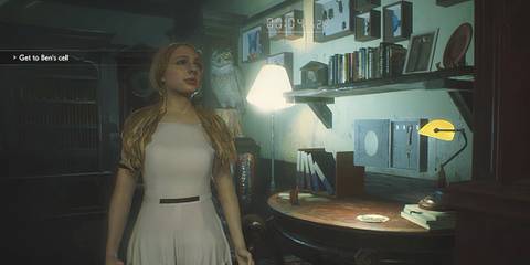 Katherine in an office in Resident Evil 2