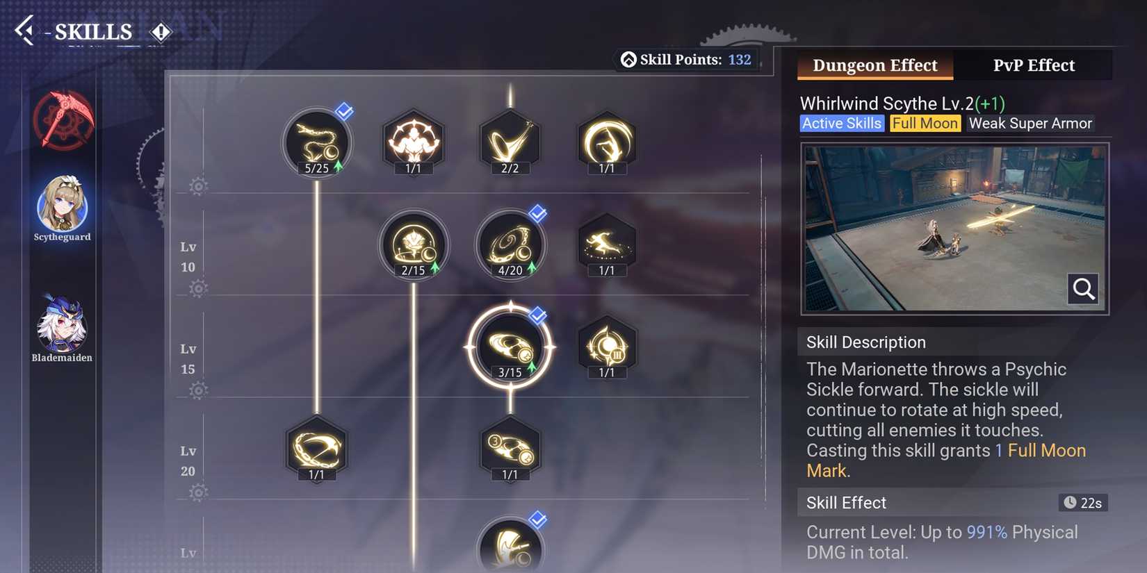 Scytheguard Skill Tree - Crystal of Atlan