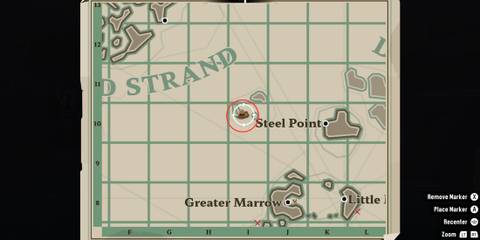 Sea Serpent Flag map location in Dredge