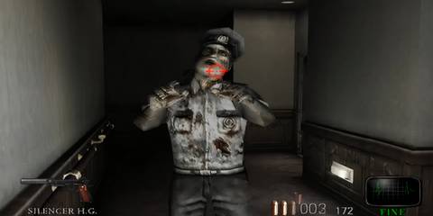 Shooting a zombie in Resident Evil Dead Aim