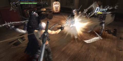 Shooting enemies in Devil May Cry 3