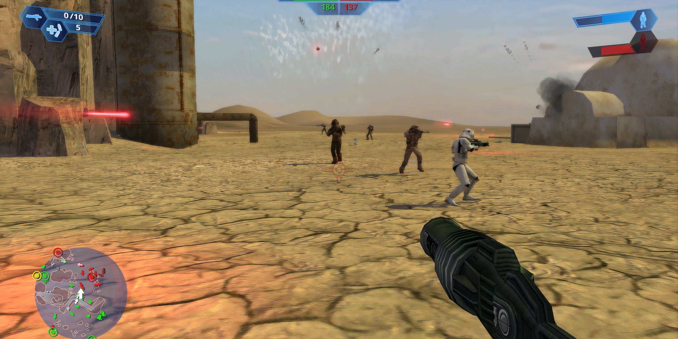 Shooting enemies in first-person in Star Wars Battlefront