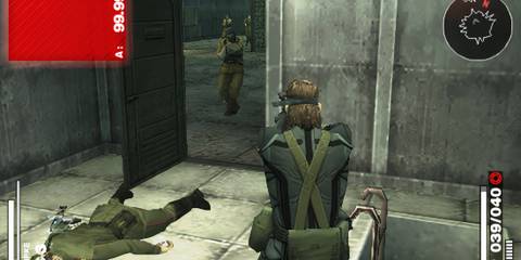Shooting enemies in Metal Gear Solid Portable Ops