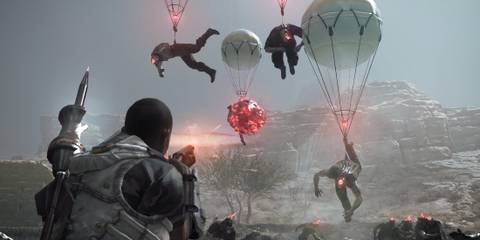 Shooting enemies in Metal Gear Survive