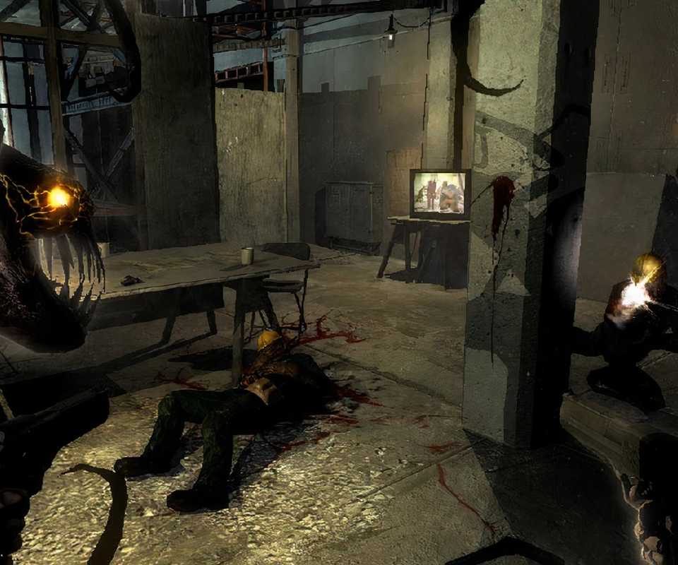 Shooting enemies in The Darkness