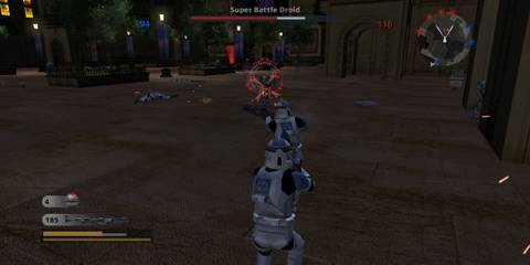 Shooting enemies in third-person in Star Wars Battlefront 2