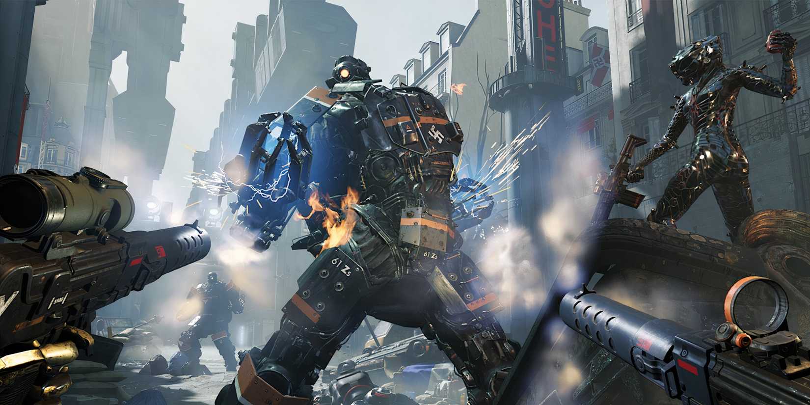 Shooting enemies in Wolfenstein Youngblood