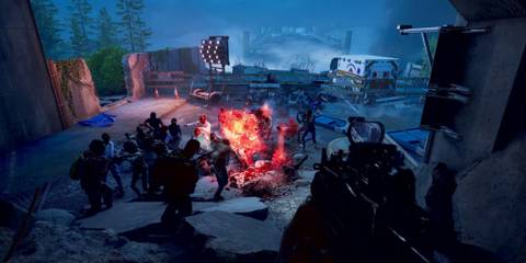 Shooting zombies with a rifle in Back 4 Blood