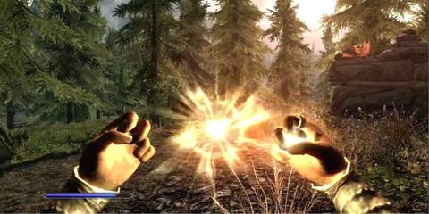 Skyrim casting healing spell