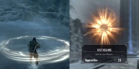 Skyrim healing split image