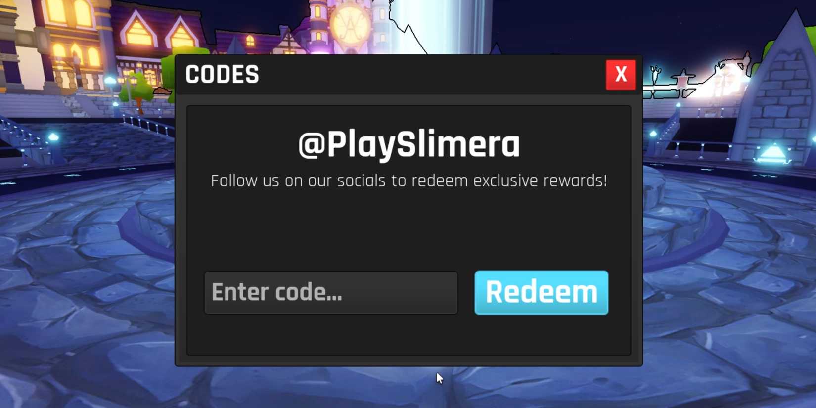 Slimera the codes tab