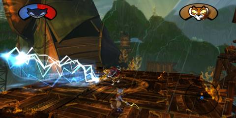 Sly fighting El Jefe - Sly Cooper Thieves In Time