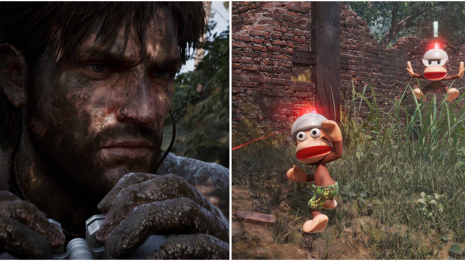 Snake and Ape Escape monkeys in Metal Gear Solid Delta Snake Eater