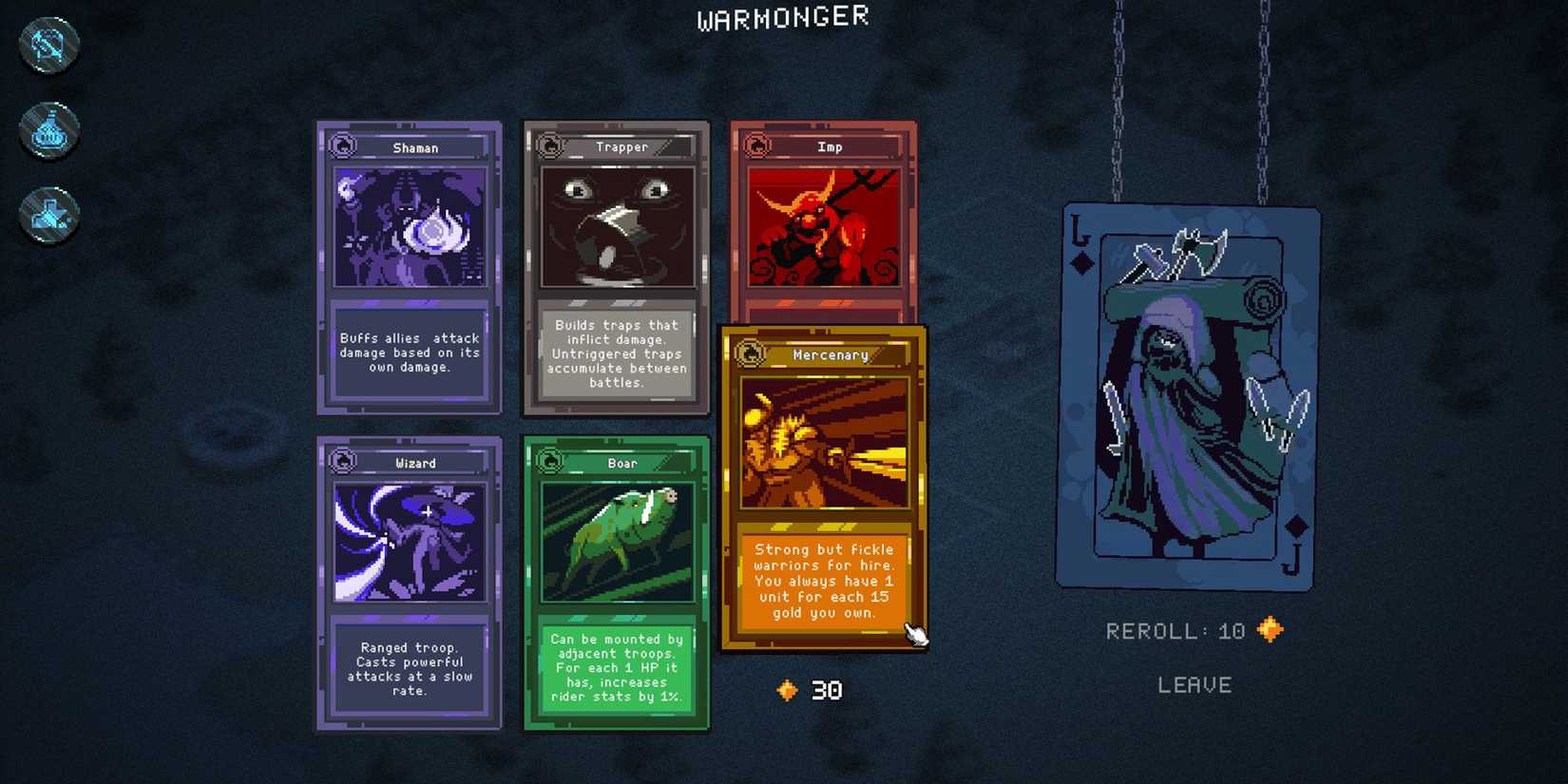 spending gold in the shop in nine kings