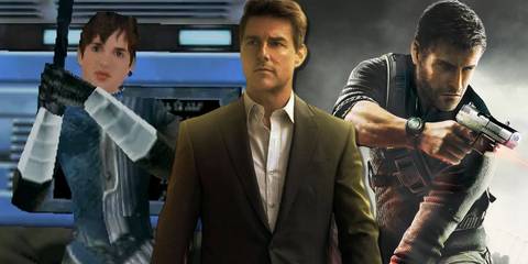 Split image of Perfect Dark, Mission Impossible The Final Reckoning, and Splinter Cell Conviction