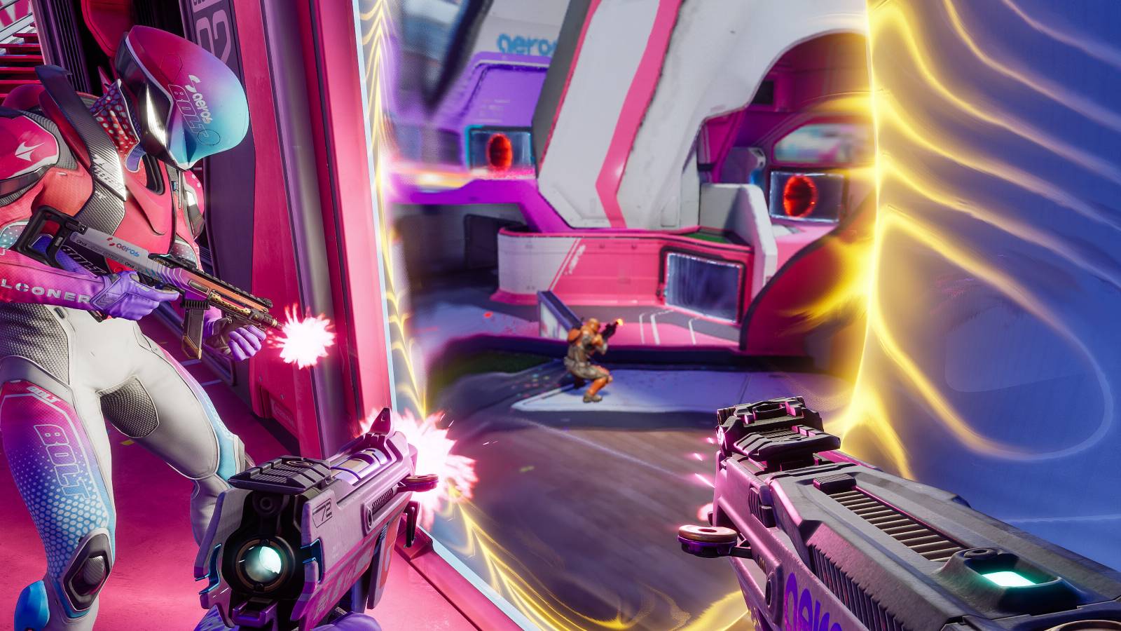 splitgate 2 shooting at enemy through portal