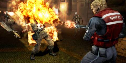 Spraying enemies with fire in Cold Fear