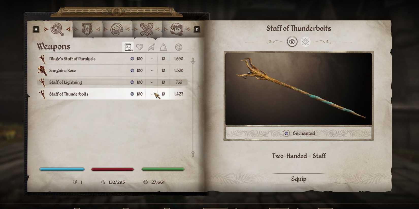 Staff of Thunderbolts Oblivion Remastered